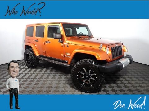 Mango Tango Pearl Jeep Wrangler Unlimited Sahara 4x4.  Click to enlarge.