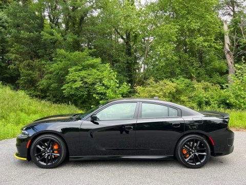 Pitch Black Dodge Charger GT Plus Hemi Orange Package.  Click to enlarge.