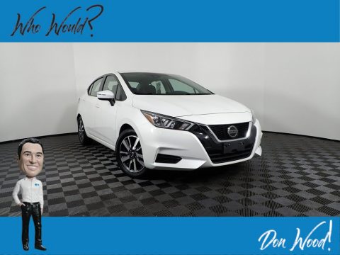 Aspen White Tricoat Nissan Versa SV.  Click to enlarge.