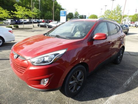 Garnet Red Hyundai Tucson SE AWD.  Click to enlarge.