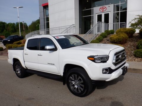 Super White Toyota Tacoma Limited Double Cab 4x4.  Click to enlarge.