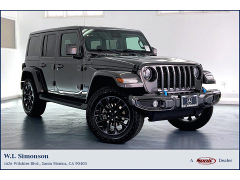 Granite Crystal Metallic Jeep Wrangler Unlimited High Altitude 4xe Hybrid.  Click to enlarge.