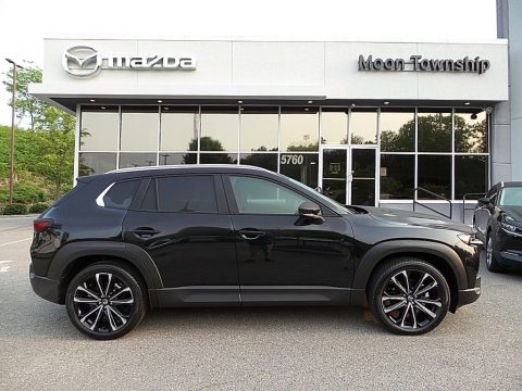 Jet Black Mica Mazda CX-50 Turbo AWD.  Click to enlarge.