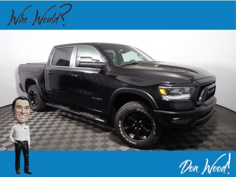 Diamond Black Crystal Pearl Ram 1500 Rebel Crew Cab 4x4.  Click to enlarge.