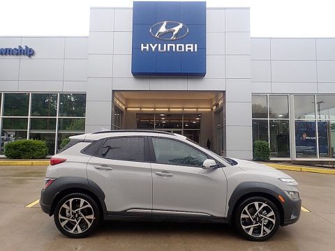 Cyber Silver Hyundai Kona Limited AWD.  Click to enlarge.