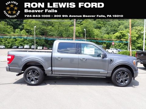 Carbonized Gray Metallic Ford F150 Lariat SuperCrew 4x4.  Click to enlarge.
