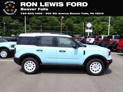 Robins Egg Blue Ford Bronco Sport Heritage Limited 4x4.  Click to enlarge.