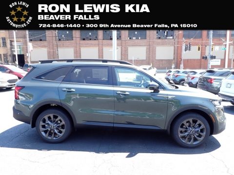 Aruba Green Kia Sorento X-Line EX AWD.  Click to enlarge.
