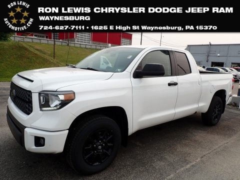 Super White Toyota Tundra SR5 Double Cab 4x4.  Click to enlarge.