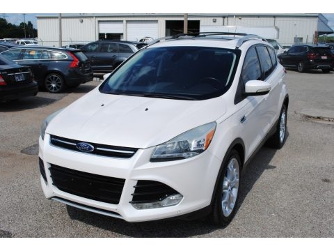 White Platinum Metallic Tri-Coat Ford Escape Titanium 2.0L EcoBoost.  Click to enlarge.