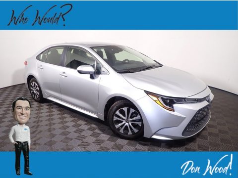 Classic Silver Metallic Toyota Corolla LE Hybrid.  Click to enlarge.
