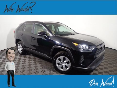 Midnight Black Metallic Toyota RAV4 LE AWD.  Click to enlarge.
