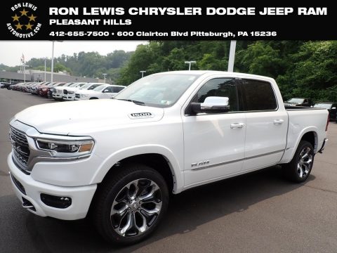 Ivory White Tri-Coat Pearl Ram 1500 Limited Crew Cab 4x4.  Click to enlarge.