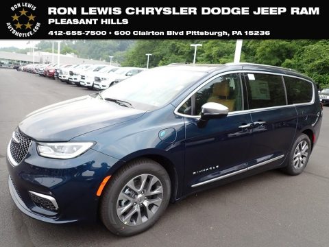 Fathom Blue Pearl Chrysler Pacifica Pinnacle Plug-In Hybrid.  Click to enlarge.