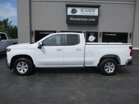 Summit White Chevrolet Silverado 1500 LT Double Cab 4x4.  Click to enlarge.