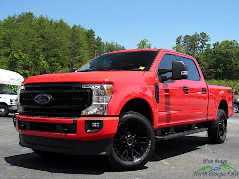 Race Red Ford F250 Super Duty XLT Crew Cab 4x4.  Click to enlarge.
