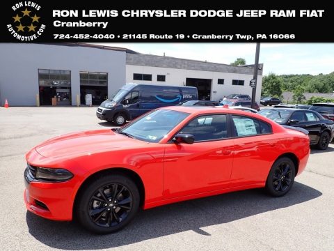 Go Mango Dodge Charger SXT AWD Blacktop.  Click to enlarge.