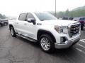 Front 3/4 View of 2021 GMC Sierra 1500 SLT Crew Cab 4WD #9