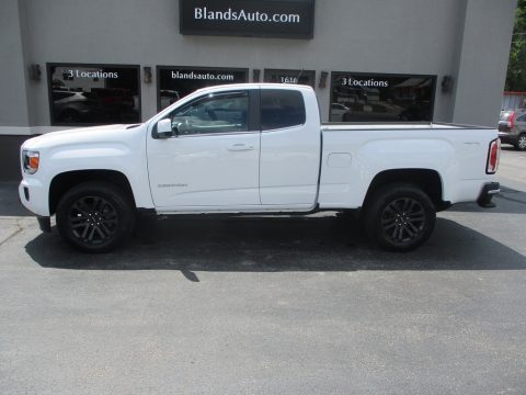 Summit White GMC Canyon SLE Extended Cab 4WD.  Click to enlarge.