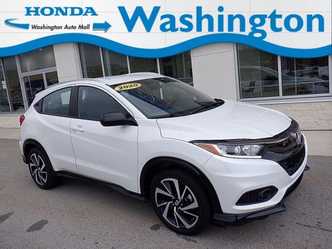 Platinum White Pearl Honda HR-V Sport AWD.  Click to enlarge.
