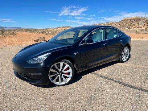Solid Black Tesla Model 3 Performance.  Click to enlarge.