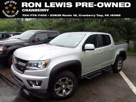 Silver Ice Metallic Chevrolet Colorado Z71 Crew Cab 4x4.  Click to enlarge.