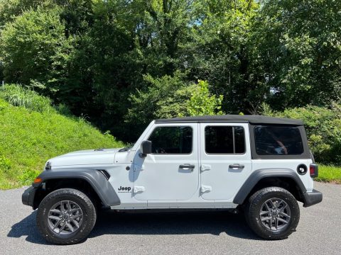 Bright White Jeep Wrangler 4-Door Sport S 4x4.  Click to enlarge.