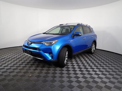 Electric Storm Blue Toyota RAV4 Limited Hybrid AWD.  Click to enlarge.