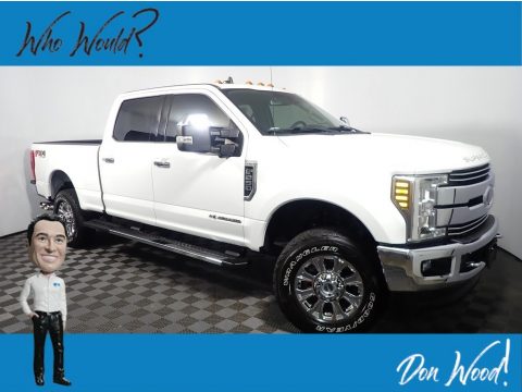 Oxford White Ford F250 Super Duty Lariat Crew Cab 4x4.  Click to enlarge.