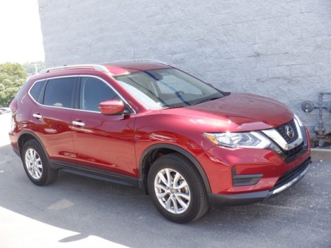 Scarlet Ember Tintcoat Nissan Rogue SV AWD.  Click to enlarge.