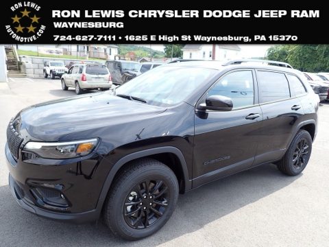 Diamond Black Crystal Pearl Jeep Cherokee Altitude Lux 4x4.  Click to enlarge.