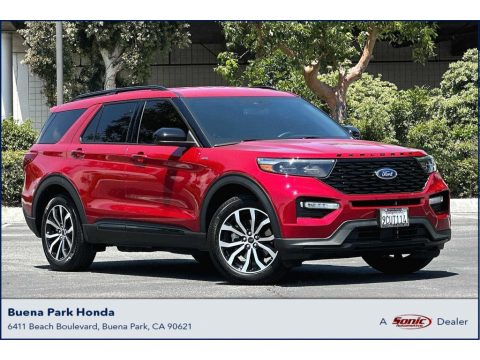 Rapid Red Metallic Ford Explorer ST-Line.  Click to enlarge.