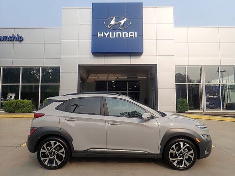 Cyber Silver Hyundai Kona Limited AWD.  Click to enlarge.