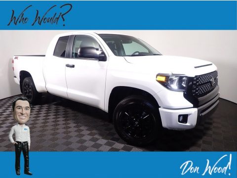 Super White Toyota Tundra SR5 Double Cab 4x4.  Click to enlarge.