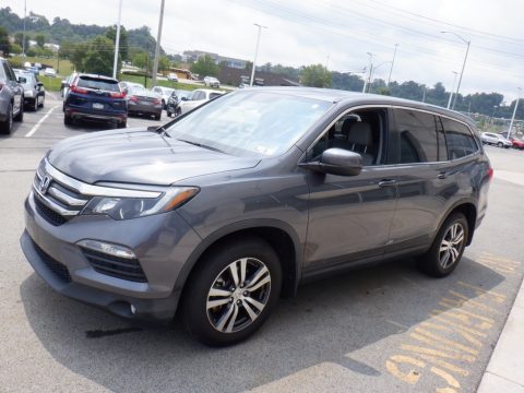 Modern Steel Metallic Honda Pilot EX-L AWD.  Click to enlarge.