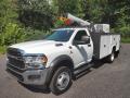 Front 3/4 View of 2023 Ram 5500 Tradesman Regular Cab 4x4 Chassis Crane Truck #2