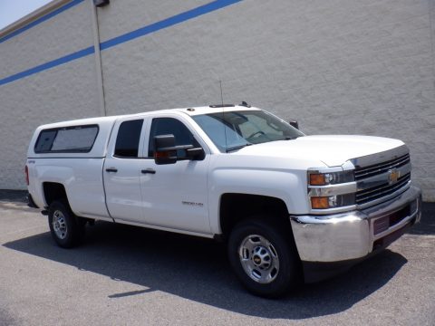 Summit White Chevrolet Silverado 2500HD WT Double Cab 4x4.  Click to enlarge.