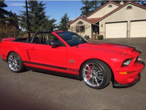 Torch Red Ford Mustang Shelby GT500 Super Snake Convertible.  Click to enlarge.
