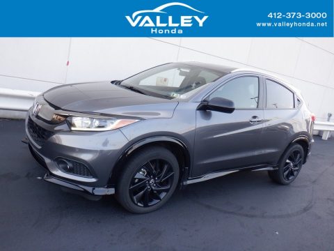 Modern Steel Metallic Honda HR-V Sport AWD.  Click to enlarge.