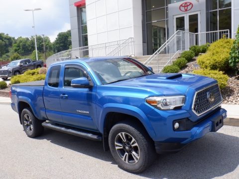 Blazing Blue Pearl Toyota Tacoma TRD Sport Access Cab 4x4.  Click to enlarge.