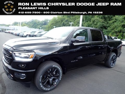 Diamond Black Crystal Pearl Ram 1500 Big Horn Night Edition Crew Cab 4x4.  Click to enlarge.