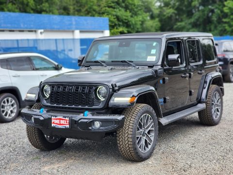 Black Jeep Wrangler 4-Door High Altitude 4xe Hybrid.  Click to enlarge.