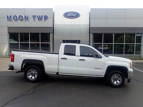 Summit White GMC Sierra 1500 Elevation Edition Double Cab 4WD.  Click to enlarge.