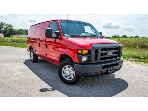 Vermillion Red Ford E-Series Van E350 Cargo Van.  Click to enlarge.
