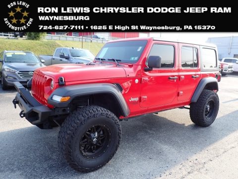 Firecracker Red Jeep Wrangler Unlimited Sport 4x4.  Click to enlarge.