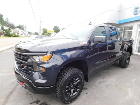 Dark Ash Metallic Chevrolet Silverado 1500 Custom Trail Boss Crew Cab 4x4.  Click to enlarge.