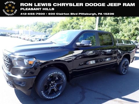 Diamond Black Crystal Pearl Ram 1500 Big Horn Night Edition Crew Cab 4x4.  Click to enlarge.