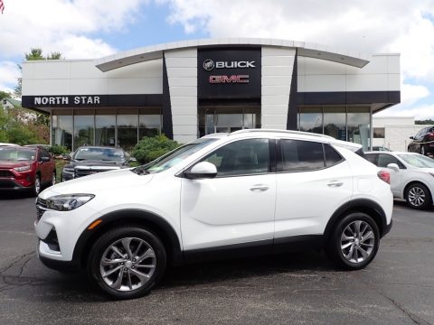 Summit White Buick Encore GX Essence AWD.  Click to enlarge.