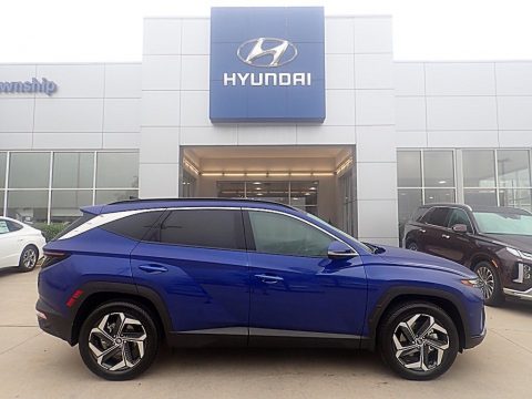 Intense Blue Hyundai Tucson Limited AWD.  Click to enlarge.