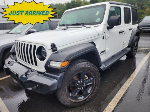 Bright White Jeep Wrangler Unlimited Sport 4x4.  Click to enlarge.